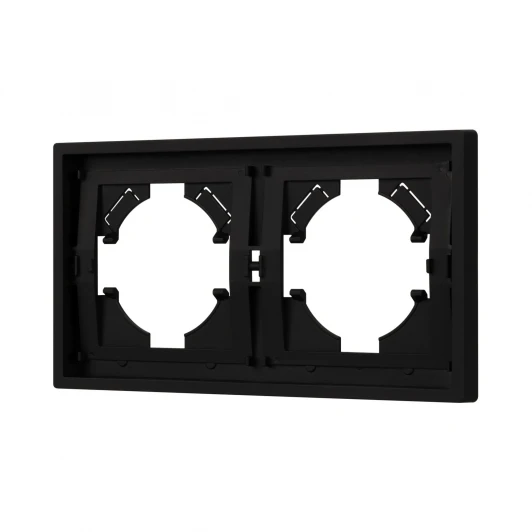 054646 Рамка пластиковая FRM-TENDO-SFPL-2-BK (Arlight, Матовый черный) 054646