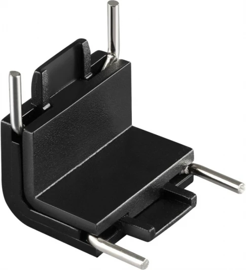 135271 Соединитель с токопроводом "Г" (потолок/стена) для низковольтного шинопровода Novotech Easy 135271 черный (24V)