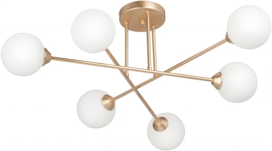 V3931-8/6PL Потолочная люстра на штанге Vitaluce V3931-8/6PL, 6xG9 макс. 40Вт V3931-8/6PL (220V, шарики, молекулы)