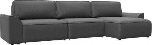 128507 Диван угловой Лига-048 НПБ лонг Лига Диванов (Замша) арт.128507