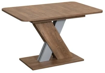 00-00060026 Стол обеденный ZORRO, Дуб Канзас/Алюминий Dikline 00-00060026