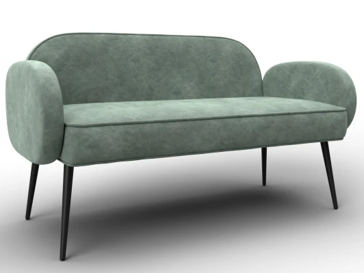 131096 Диван прямой Лига-086 (Фанера/Металл/Велюр/Зеленый) Лига Диванов 131096