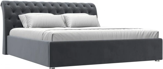 120880 Кровать интерьерная Сицилия 180 (Серый/Велюр) Лига Диванов арт.120880