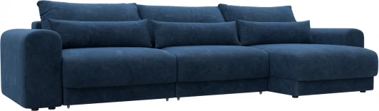 129175 Диван угловой Лига-056 НПБ Лонг угол универсальный Лига Диванов (Велюр) арт.129175