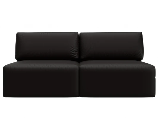 130049 Диван прямой модульный Лига-060 НПБ (ЛДСП,Брус,Фанера/Пластик/Экокожа/Коричневый) Лига Диванов 130049