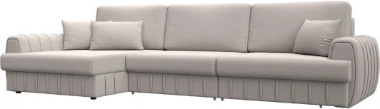 129315L Диван угловой Лига-057 НПБ Лонг угол левый Лига Диванов (Замша) арт.129315L