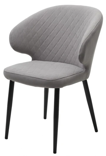 635M06225 Стул ХИЛТ, цвет B22 Серый, велюр / черный каркас M-City 64789