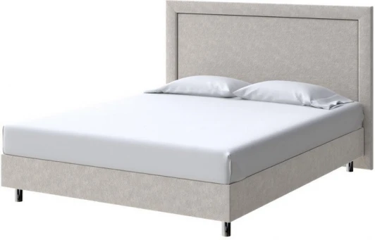 2025272 PROxSON Кровать London Boxspring Standart (Ткань: Велюр Gratta 1 Шампань) 200x200