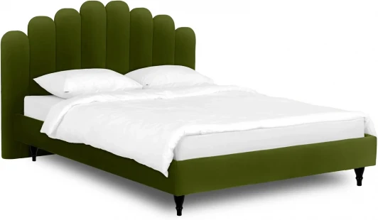 577165 Кровать Queen II Sharlotta L 1600 ОГОГО (арт.577165), (Ткань/Зеленый)
