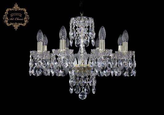 11.13.8.195.Gd.Sp Подвесная люстра Art Classic 11.13 11.13.8.195.Gd.Sp (220V, хрусталь, на цепи, подсвечник, свеча)