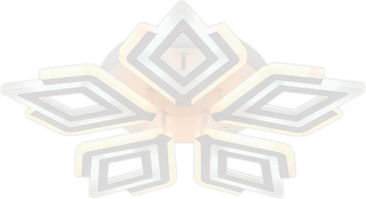 10288/5LED Потолочная люстра светодиодная Escada Ceres 10288/5LED 85Вт, с ПДУ, металл/акрил, белый (регулировка яркости, 220V, круглые)