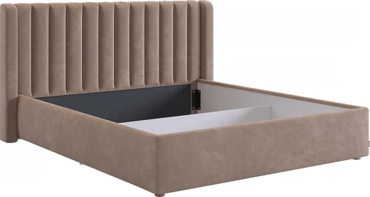 KM1.6-23.2763 Каркас кровати Ева 160х200 см Mebelson (ДСП,ЛДСП,Велюр/Латте) арт.KM1.6-23.2763