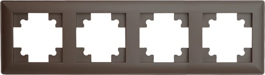 39820 Рамка на 4 поста (коричневый) Stekker Катрин 39820