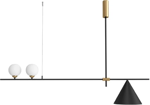 07620-2+1,19 Подвесной светильник Kink Light Пулл 07620-2+1,19 (220V, на тросе, шарики, асимметрия)