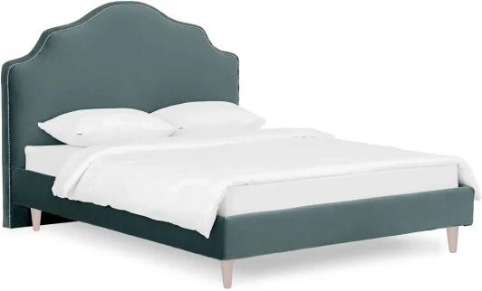 652878 Кровать Queen II Victoria L 1600 ОГОГО (арт.652878), (Ткань/Бирюзовый)