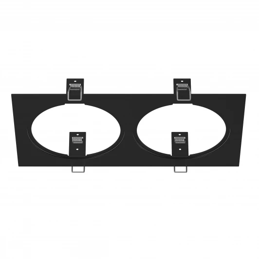 217827 Рамка для двух встраиваемых светильников Lightstar Intero, прямоугольник, черный