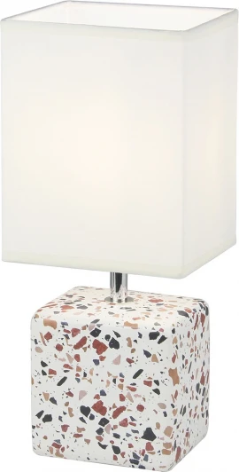 10198/L Настольная лампа Escada Hastur 10198/L 1х40Вт Е14, керамика/ткань, гранит