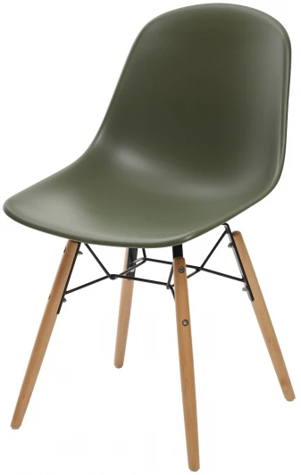 DHF292DPPARMYGREEN Обеденный стул M-City BONNIE 292-DPP хаки с деревянными ножками