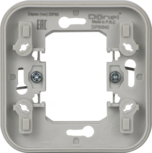 DIP80640 Адаптер для скрытой установки одиночный, цвет серый, IP55, серия W55 Donel W55 DIP80640