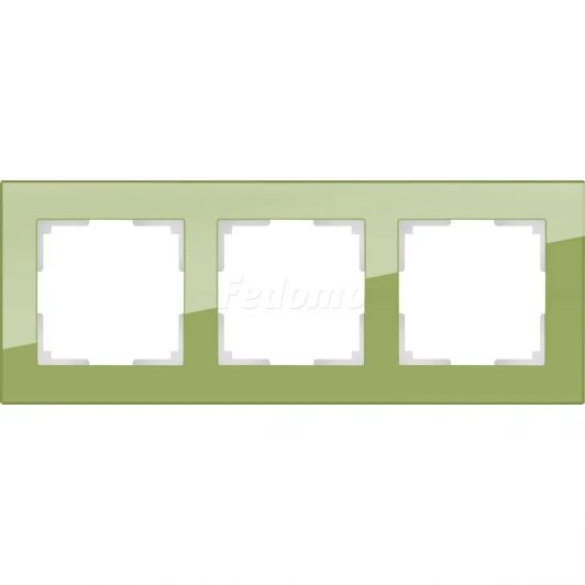 WL01-Frame-03 Рамка на 3 поста Werkel Favorit, фисташковый