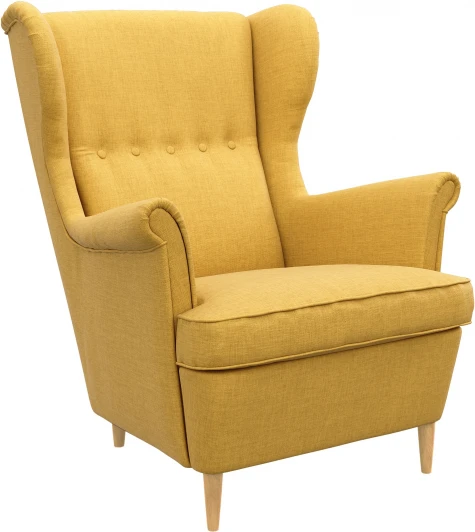 AAA41697001 БЕНОН Кресло тканевое желтое D1 furniture арт.AAA41697001