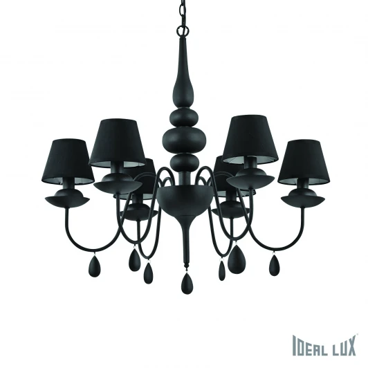 BLANCHE SP6 NERO Подвесная люстра Ideal Lux Blanche SP6 NERO