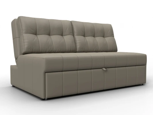 134923 Диван прямой Лига-107 (140) (ЛДСП,Брус,Фанера,Экокожа/Бежевый) Лига Диванов 134923