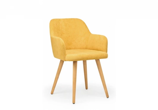 631751 Стул деревянный Инфини горчичный (ocean 016) / светлое дерево 631751