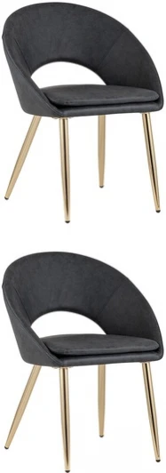 УТ000037426 Стул Кензи экокожа Темно-серый 2 шт Stool Group (арт.УТ000037426)