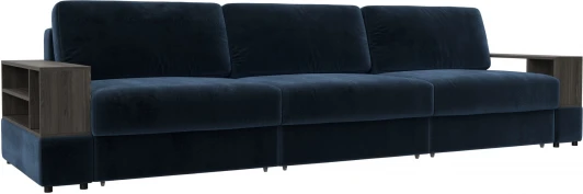 129083 Диван прямой с 2 полками Лига-055 НПБ Лонг Лига Диванов (Велюр) арт.129083