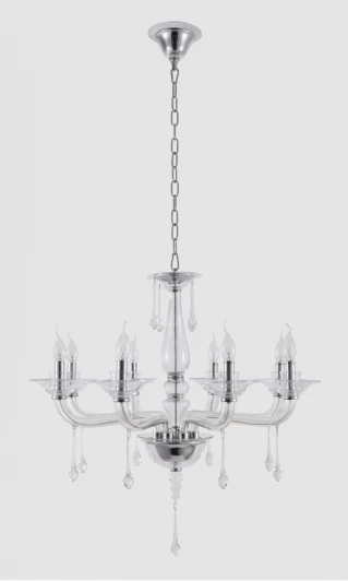 MONICA SP8 CHROME/TRANSPARENT Подвесная люстра Crystal Lux Monica SP8 CHROME/TRANSPARENT