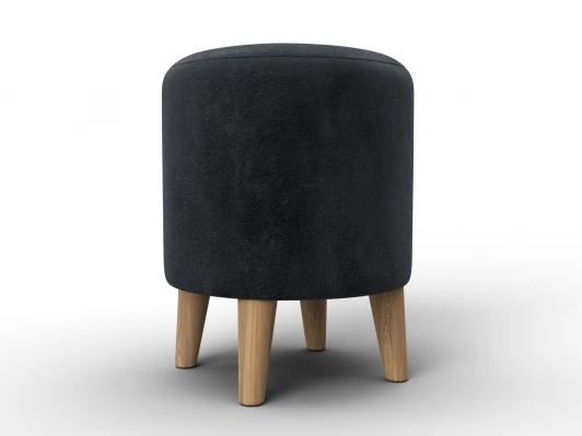 132356 Пуф 002 (ДСП,Фанера/Дерево/Велюр/Темно-серый) Лига Диванов 132356