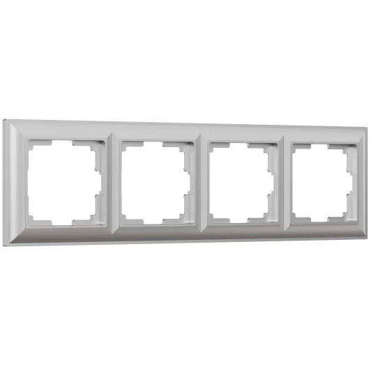 W0042206 Рамка на 4 поста Fiore (серебряный) Werkel W0042206 (a051032)