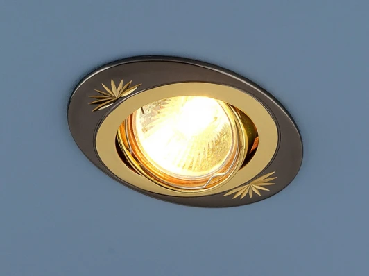 856 CF  MR16 GU/GD Встраиваемый точечный светильник Elektrostandard 856A CF GU/G (черный/золото)