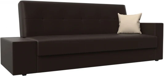 118542L Диван-книжка Лига-020 стол слева (Коричневый,Бежевый/Экокожа) Лига Диванов арт.118542L