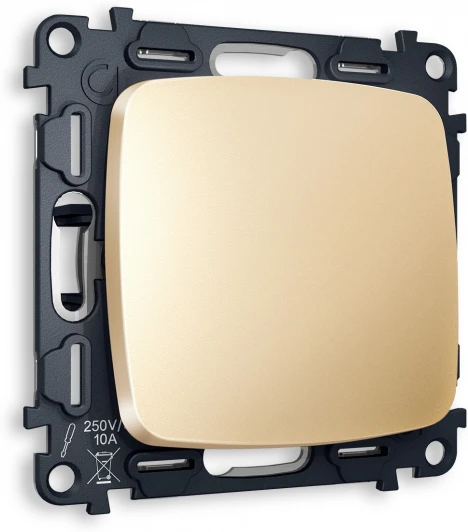 MO601010 Комплект механизма Ambrella Volt 1-клавишного выключателя OMEGA MO601010 Шампань QUANT