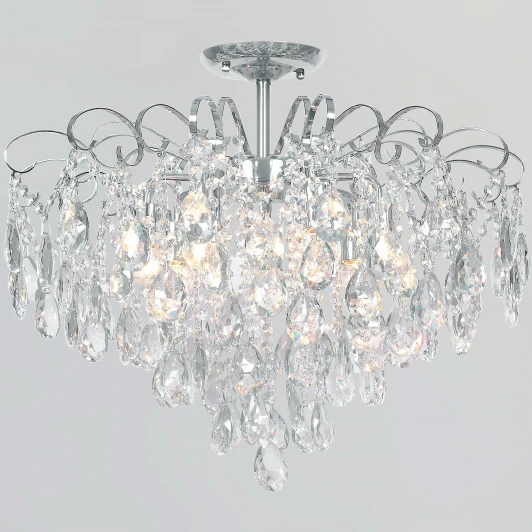 04051-0.3-06 CR Потолочная люстра хрустальная на штанге Reluce 04051-0.3-06 CR