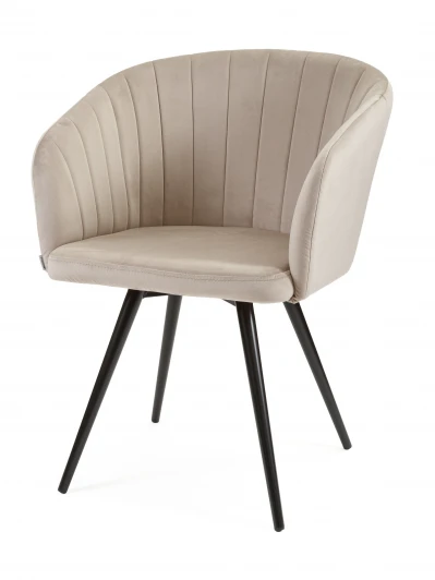 MF1044-1 Стул MyFar Фредерик поворотный серо-бежевый велюр MF1044-1
