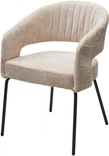 629M05559 Стул M-City SNUG 3018-10 бежевый, шенилл / черный каркас