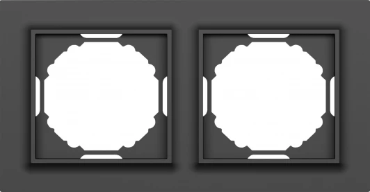 DEW21230 Рамка 2-я, Wave матовый карбон Donel A07 DEW21230