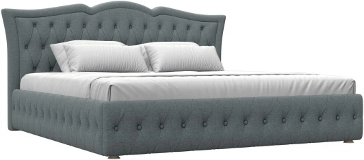 123072 Кровать интерьерная Герда 200 (Серый/Рогожка) Лига Диванов арт.123072