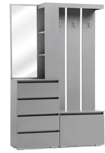 534557 Готовая прихожая Woodville Крона 1260 графит 534557