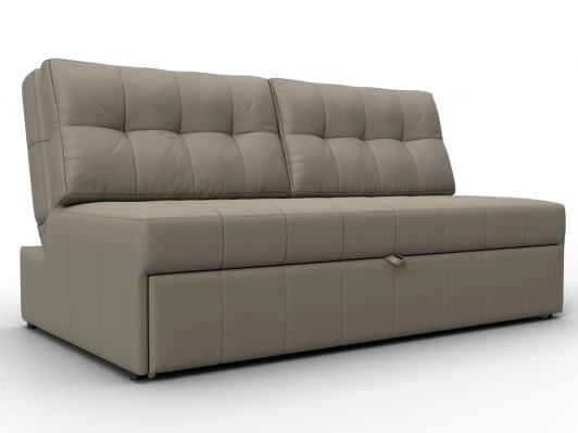 134932 Диван прямой Лига-107 (160) (ЛДСП,Брус,Фанера,Экокожа/Бежевый) Лига Диванов 134932