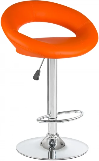5001-LM MIRA,  цвет сиденья оранжевый, цвет основания хром Стул барный MIRA (оранжевый)