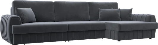 129300 Диван угловой Лига-057 НПБ Лонг угол правый Лига Диванов (Велюр) арт.129300