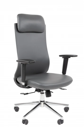 CHAIRMAN 500 ЛЮКС (LUX) ЭКО Офисное кресло Chairman 500LUX Россия экокожа cерый 7184505