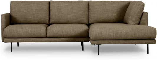 727520 Диван Ricadi угловой ОГОГО (арт.727520), (Ткань,Рогожка/Коричневый)