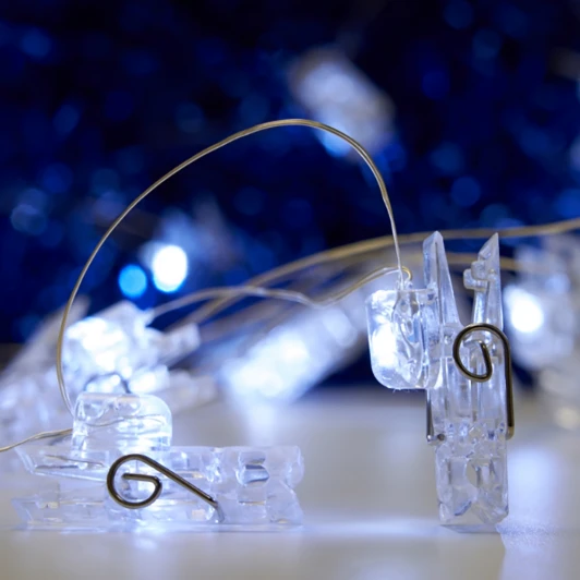 41651 Гирлянда линейная Feron CL573 41651 Прищепки, статичная, 1.8м USB 5000K