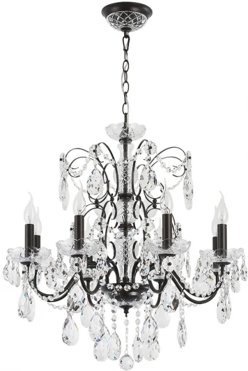 ODELIS SP8 BROWN Подвесная люстра Crystal Lux ODELIS SP8 BROWN (220V, подвески, на цепи, подсвечник, свеча)