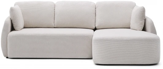 251370 Laira 3-местный диван-кровать из шенилла с шезлонгом справа цвет экрю 246 см La Forma (ex Julia Grup) арт.251370